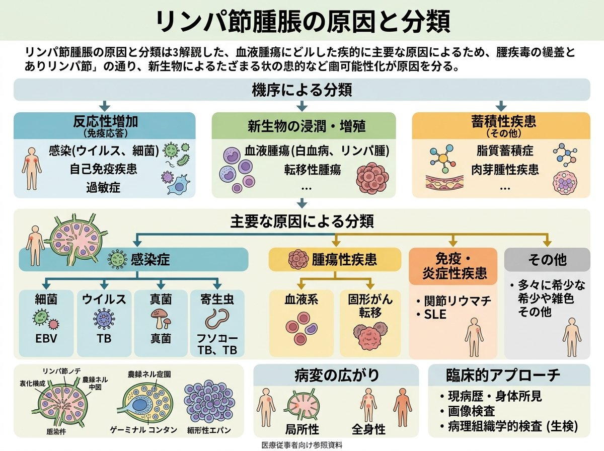 リンパ節腫脹の原因と分類