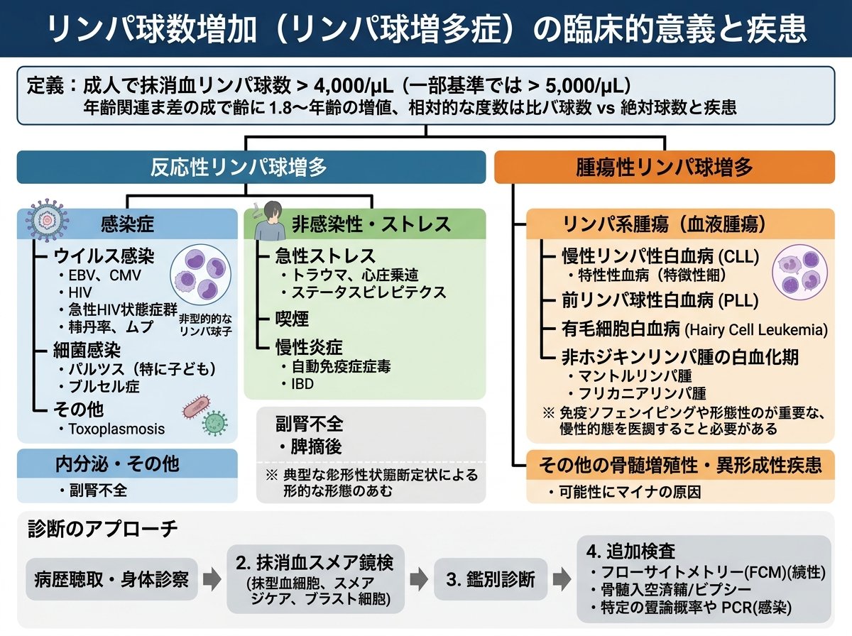 リンパ球数増加の臨床的意義と疾患