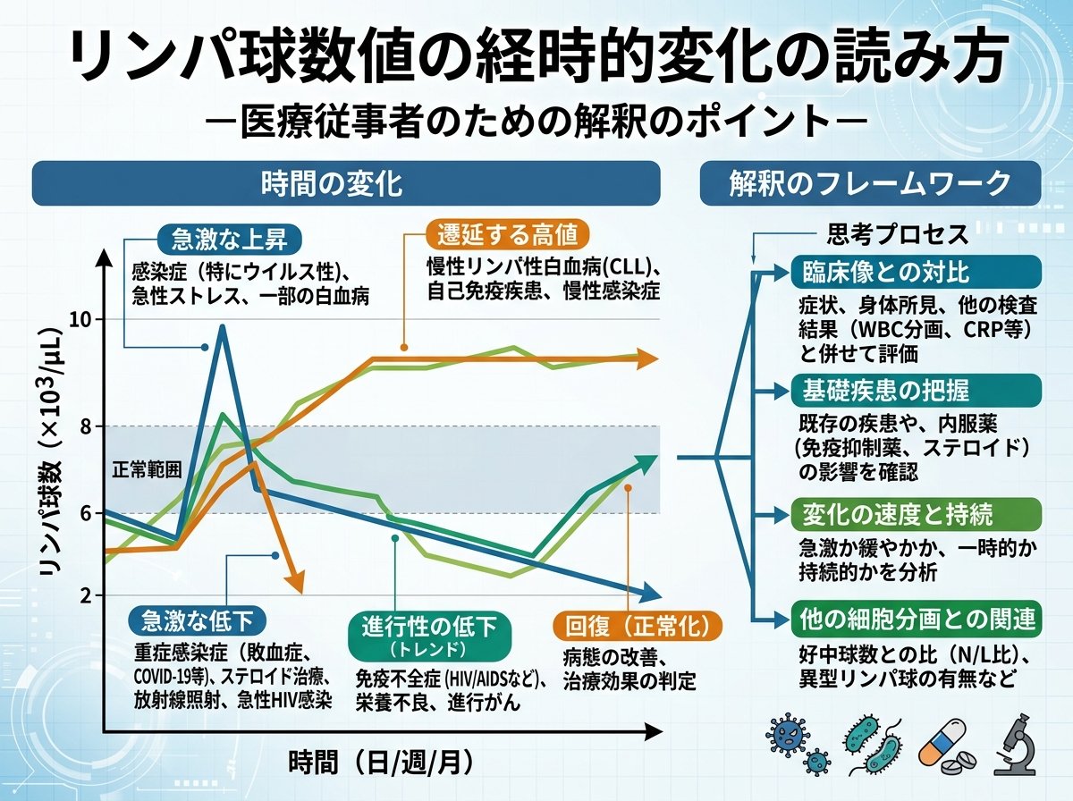 リンパ球数値の経時的変化の読み方