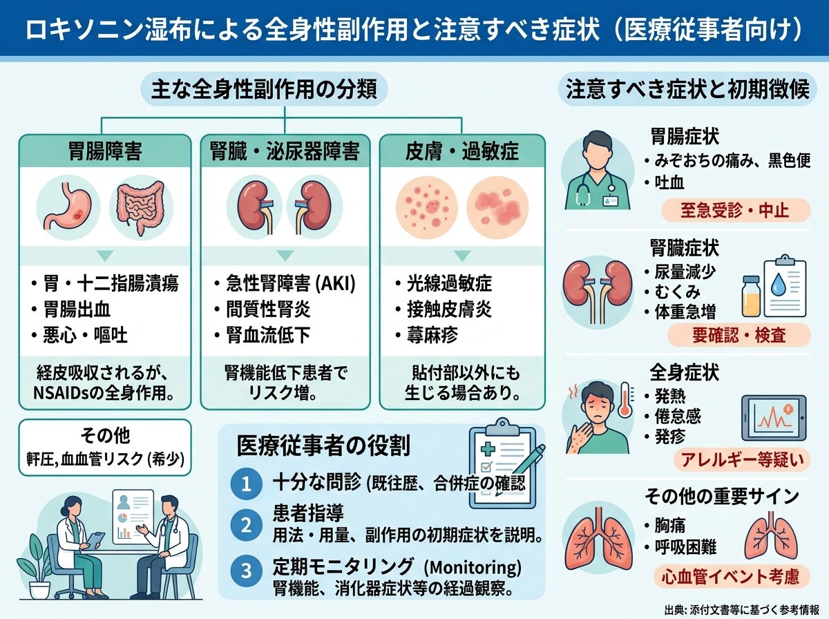 ロキソニン湿布による全身性副作用と注意すべき症状