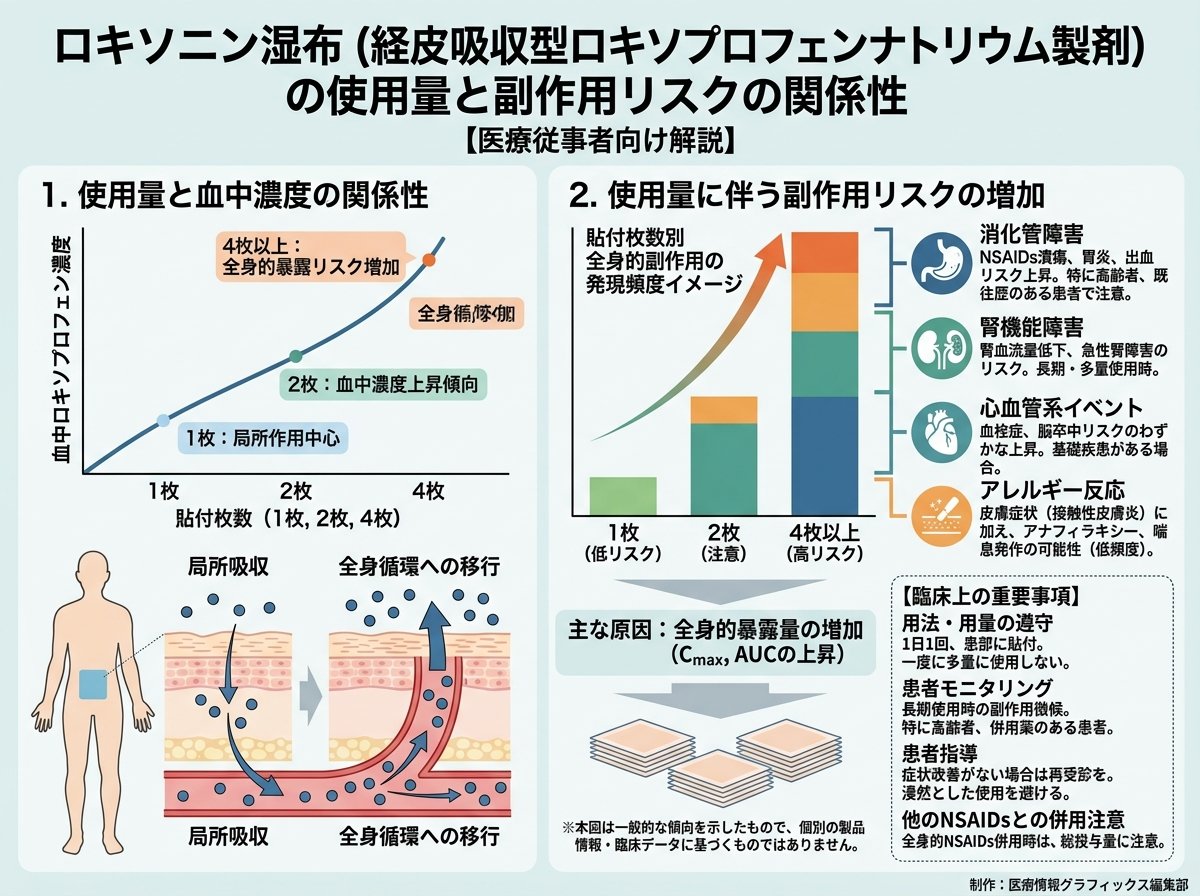 ロキソニン湿布の使用量と副作用リスクの関係性