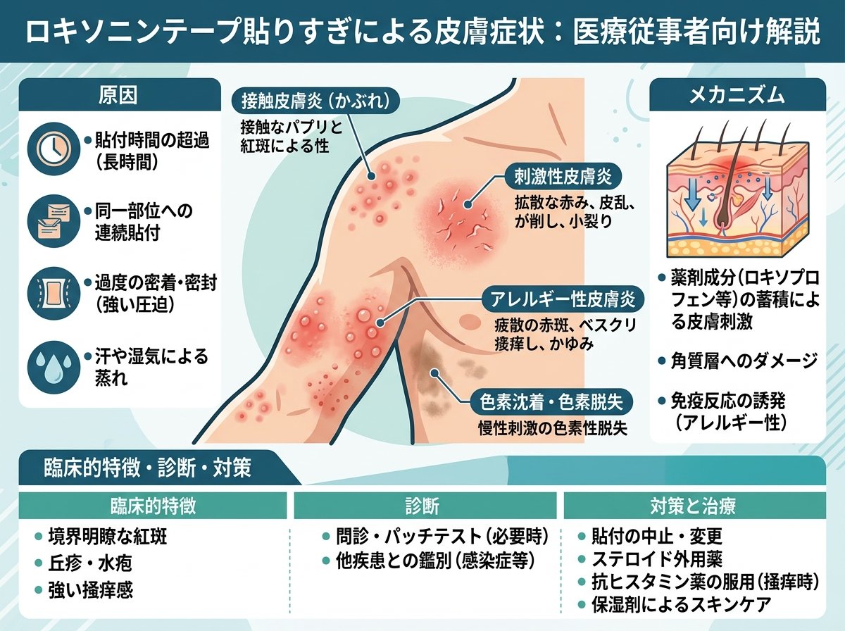 ロキソニンテープ貼りすぎによる皮膚症状