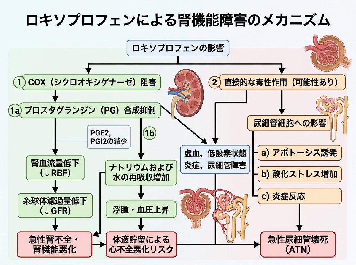 ロキソプロフェン腎機能障害のメカニズム