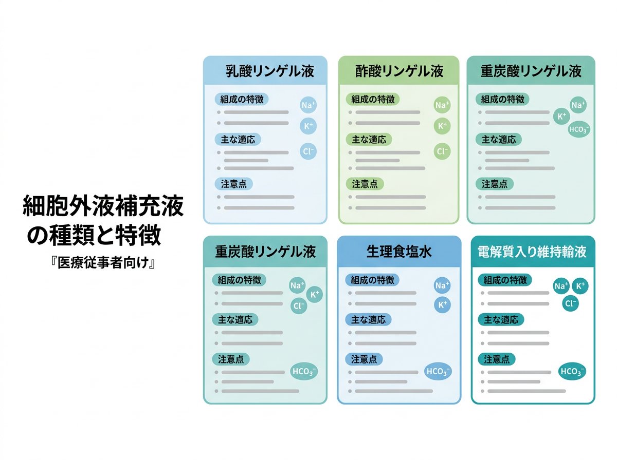 細胞外液補充液の種類と特徴