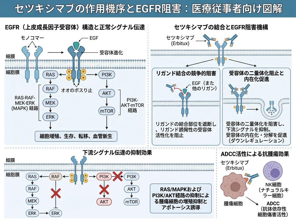 セツキシマブの作用機序とEGFR阻害