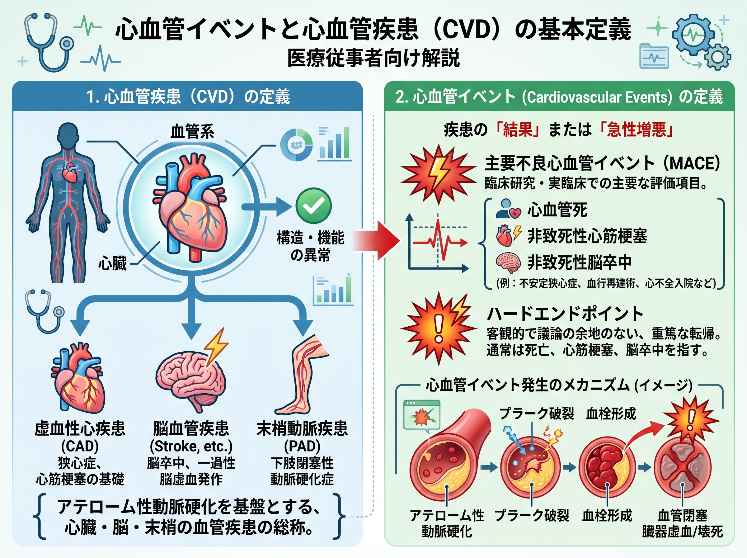 心血管イベントとはと心血管疾患の基本定義