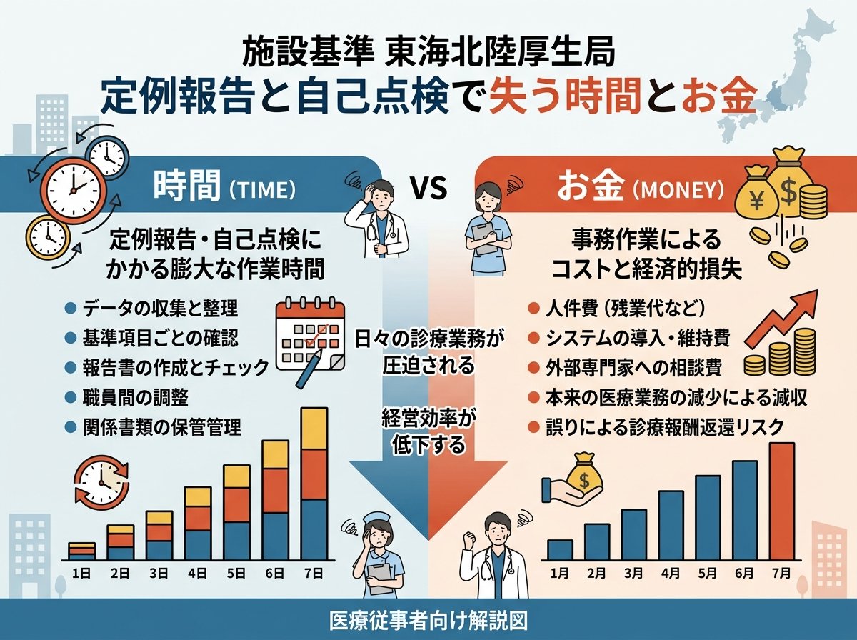 施設基準 東海北陸厚生局 定例報告と自己点検で失う時間とお金