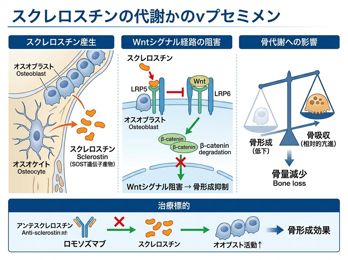 スクレロスチンの作用機序と骨代謝における役割