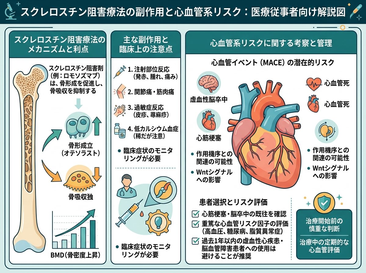 スクレロスチン阻害療法の副作用と心血管系リスク
