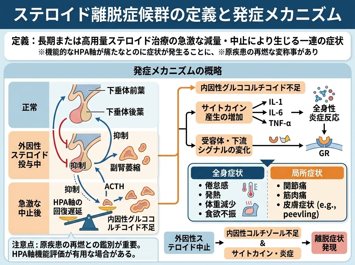 ステロイド離脱症候群の定義と発症メカニズム