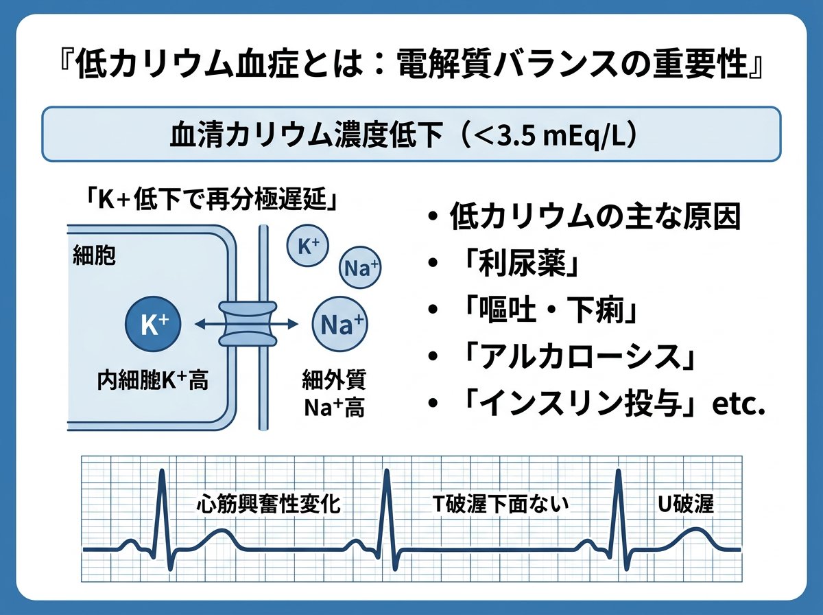 低カリウム血症とは：電解質バランスの重要性