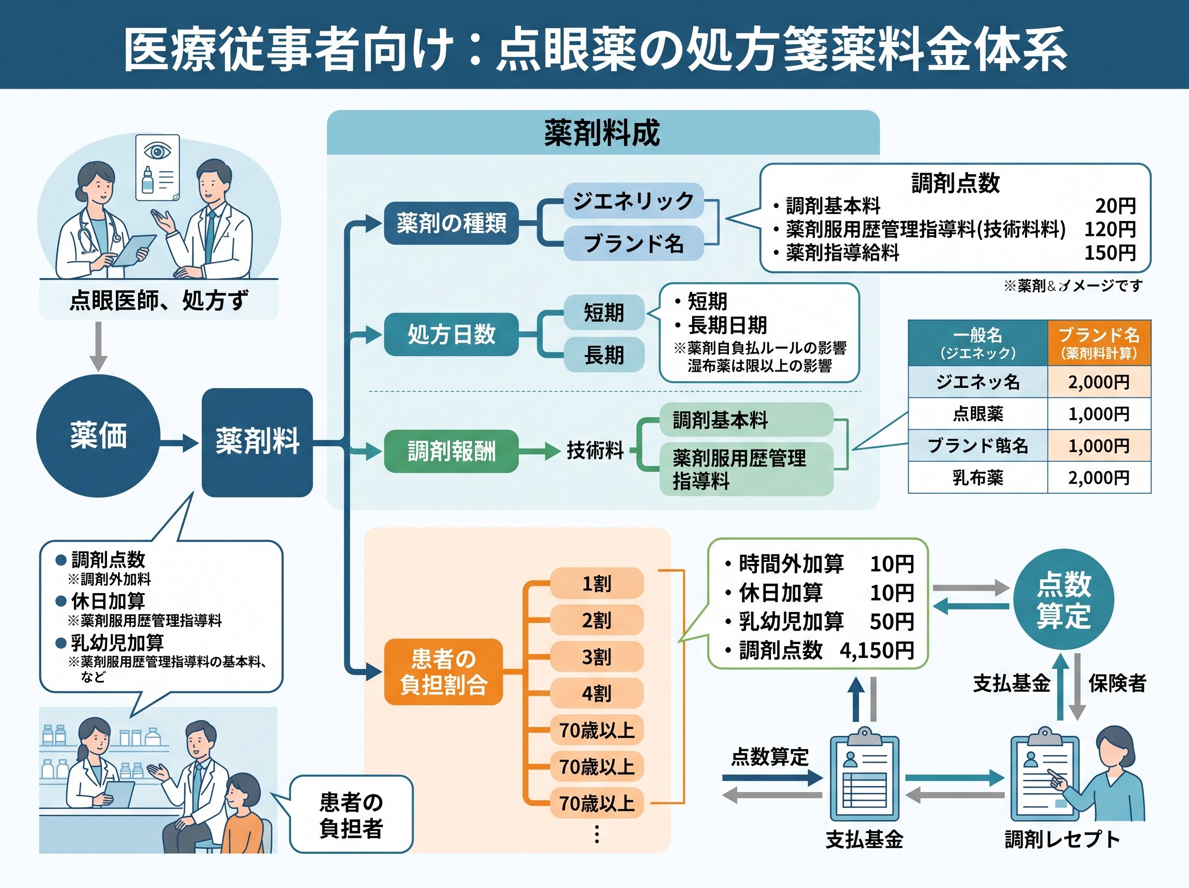 点眼薬の処方箋薬料金体系