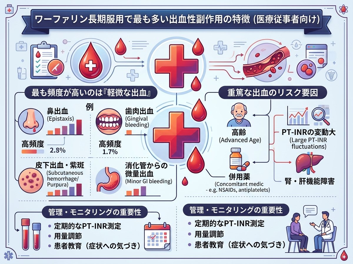 ワーファリン長期服用で最も多い出血性副作用の特徴