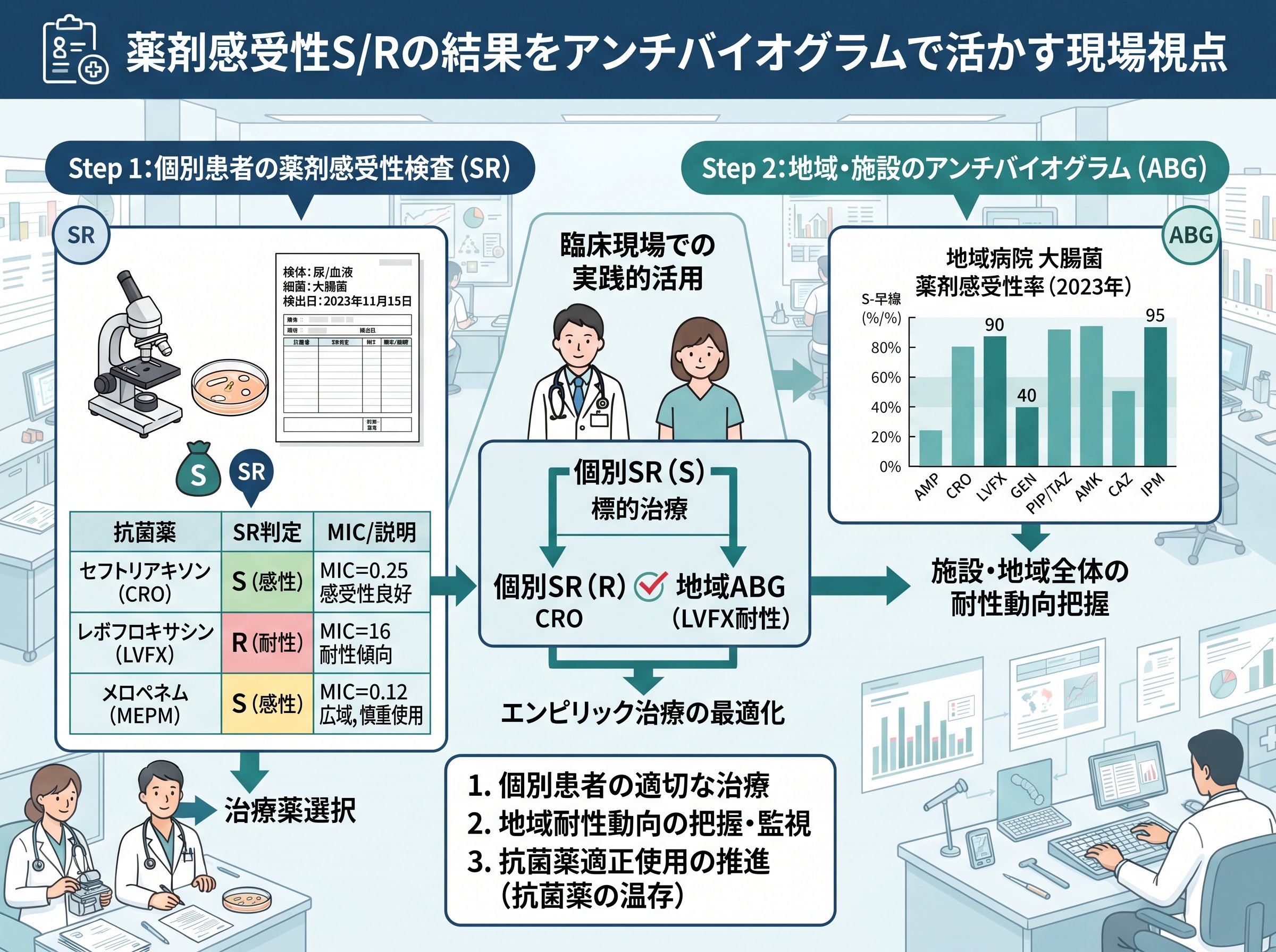 薬剤感受性SRの結果をアンチバイオグラムで活かす現場視点