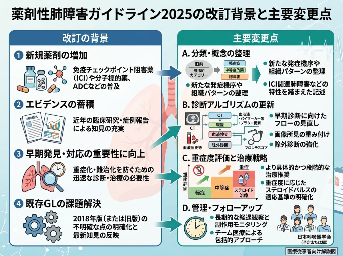 薬剤性肺障害ガイドライン2025の改訂背景と主要変更点