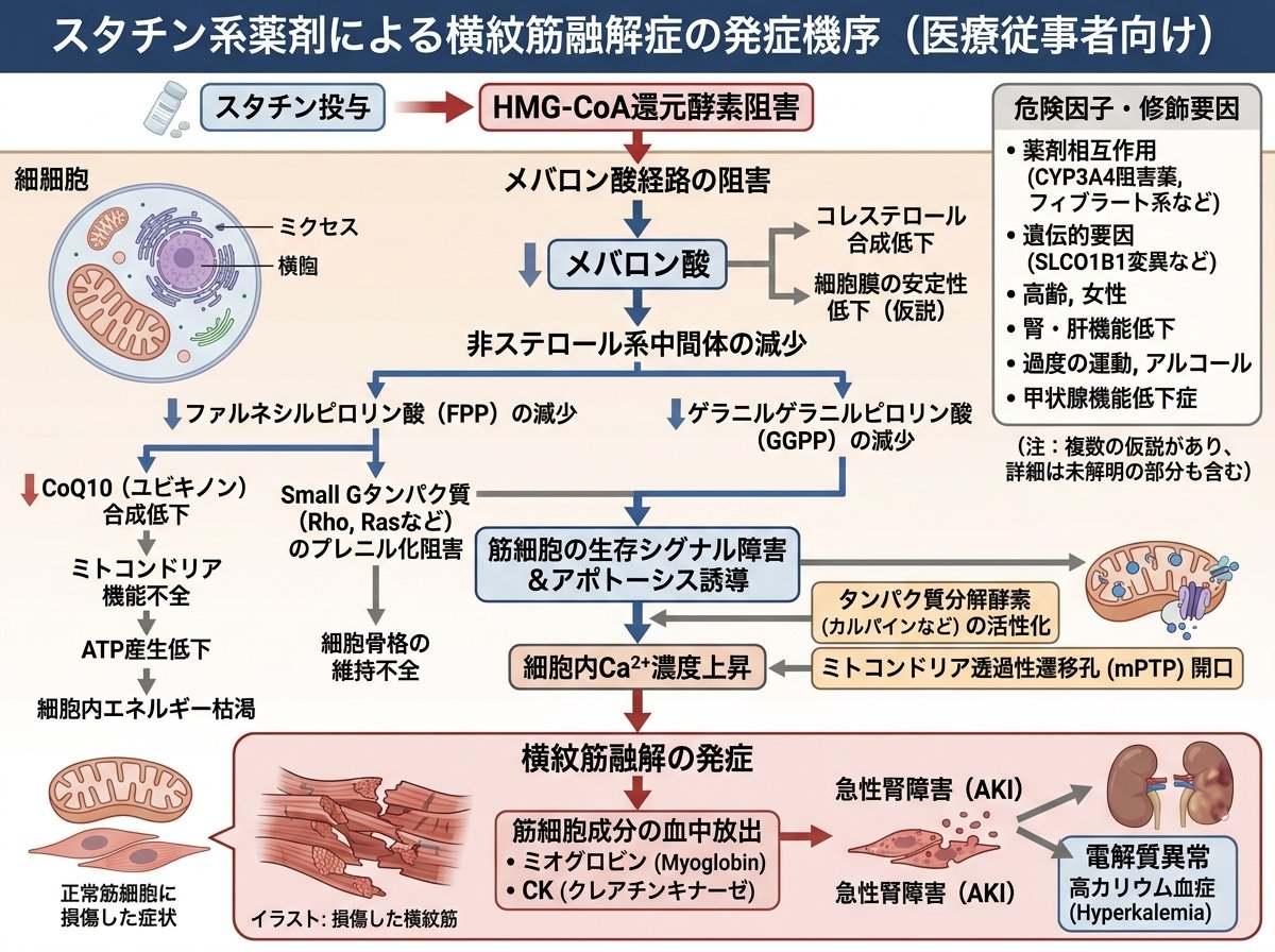 横紋筋融解症のスタチン系薬剤による発症機序